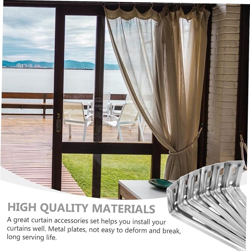 6Pcs Heavy Duty Curtain Rod Repair Brackets Easy DIY Installation Universal Fit - Image 3